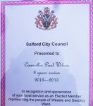 Paul Wilson Retirement Certificate
